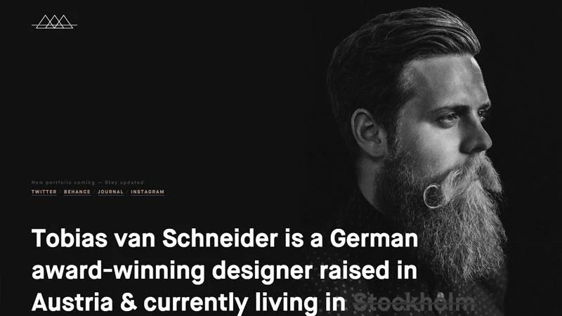Examples of Personal Branding Web Design - Tobias Van Schneider