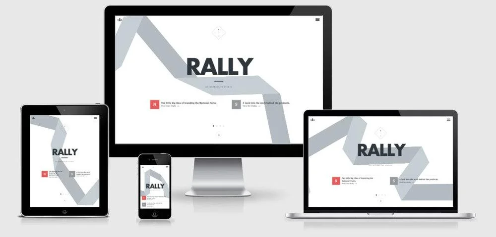 Examples of Personal Branding Web Design - Rally Interactive