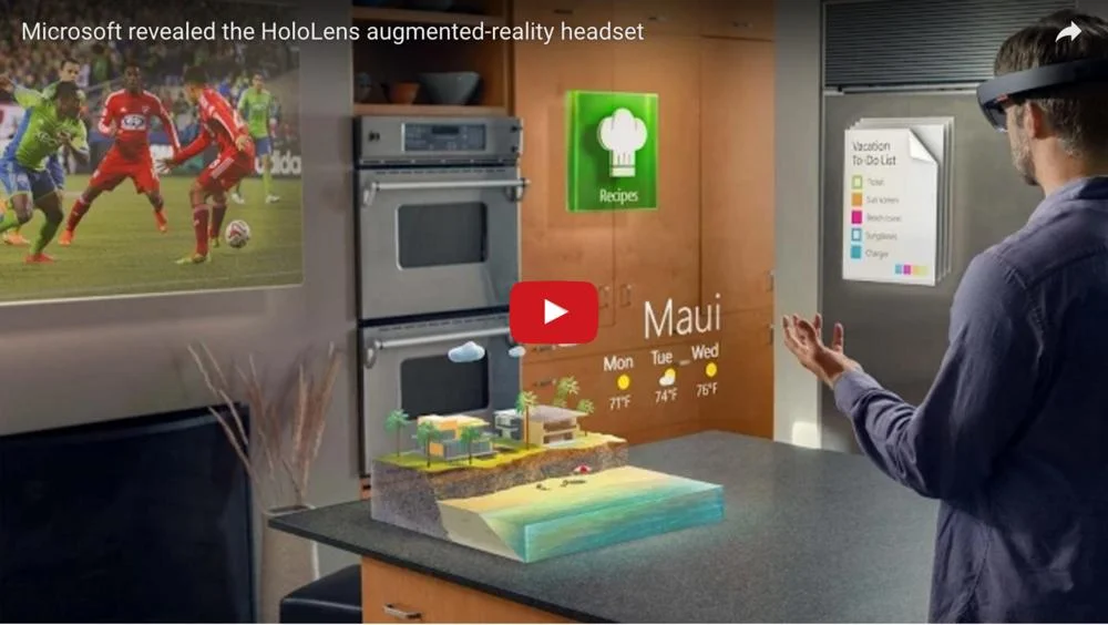 Microsoft Reveal HoloLens Augmented Reality Headset