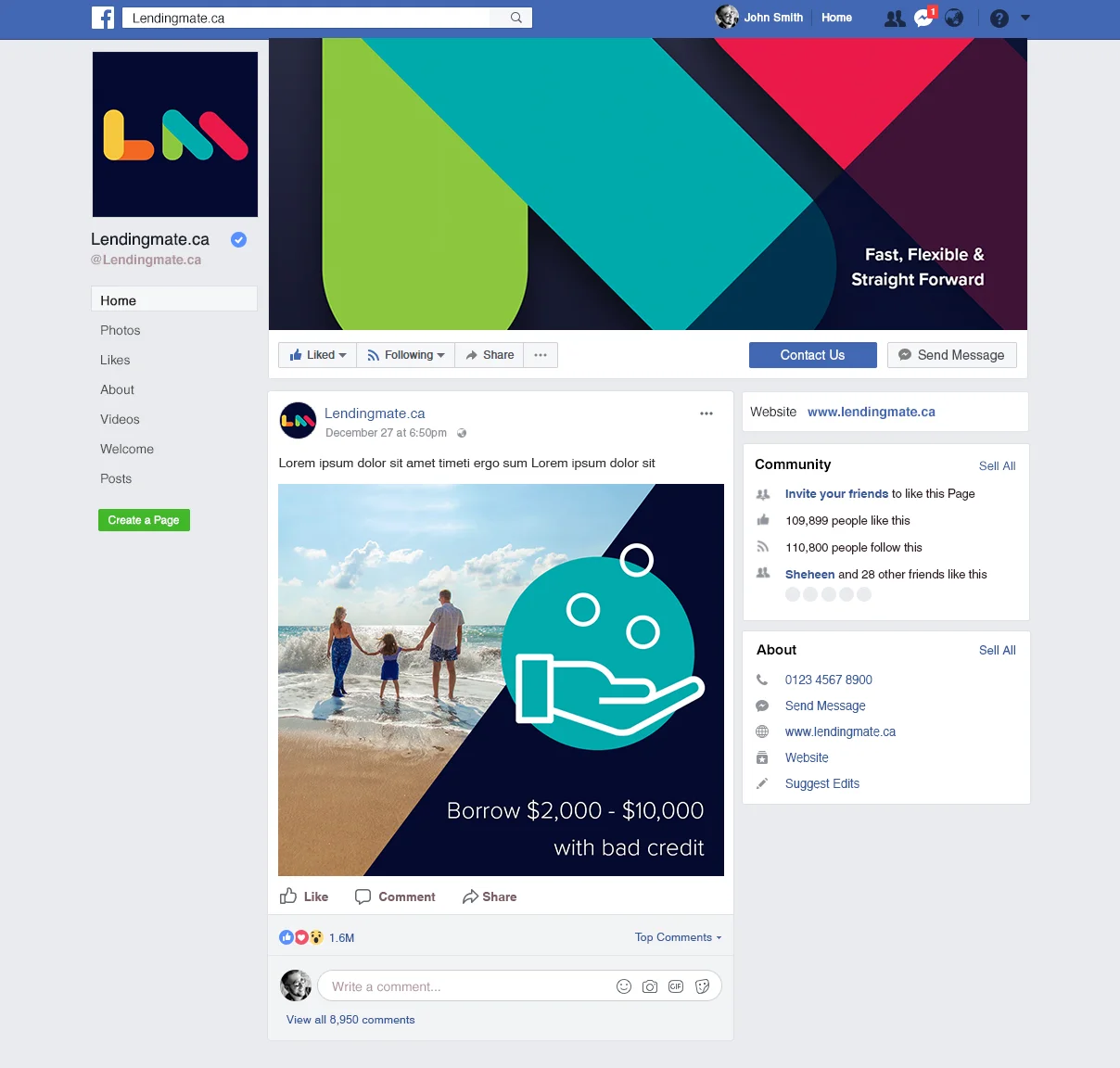 Facebook 2018 Mockup Template PSD