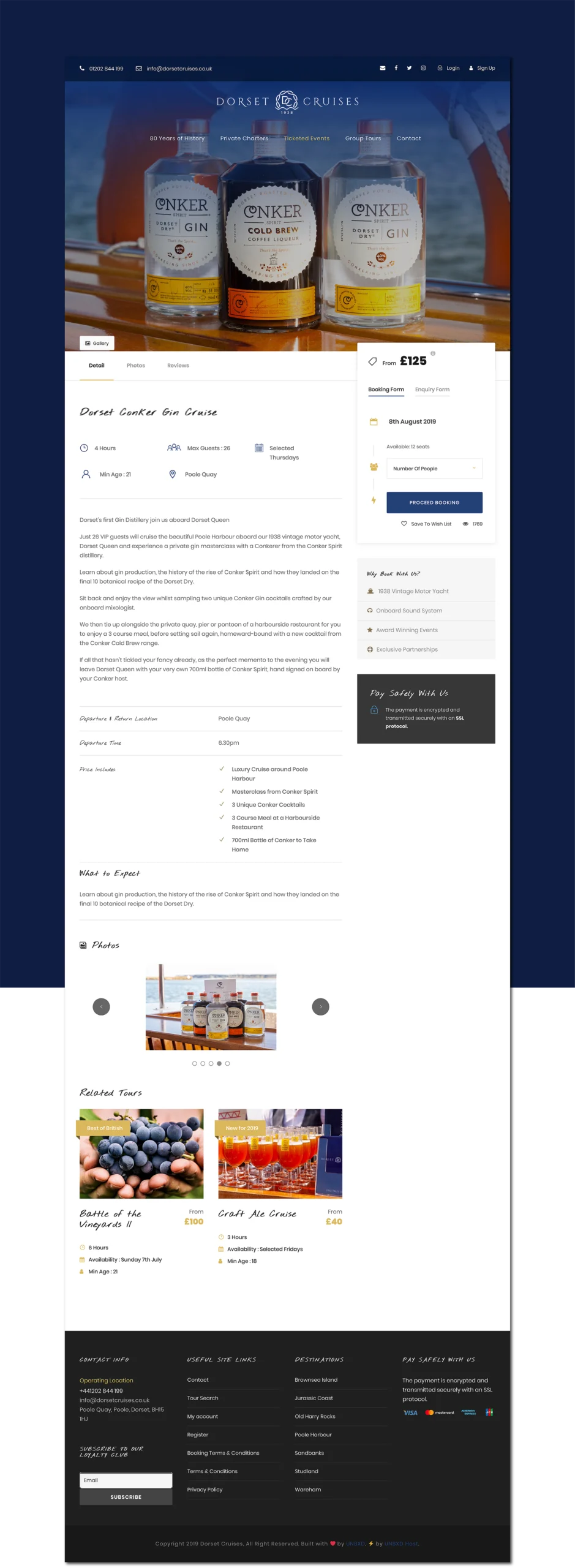 DorsetCruises Wesbite2