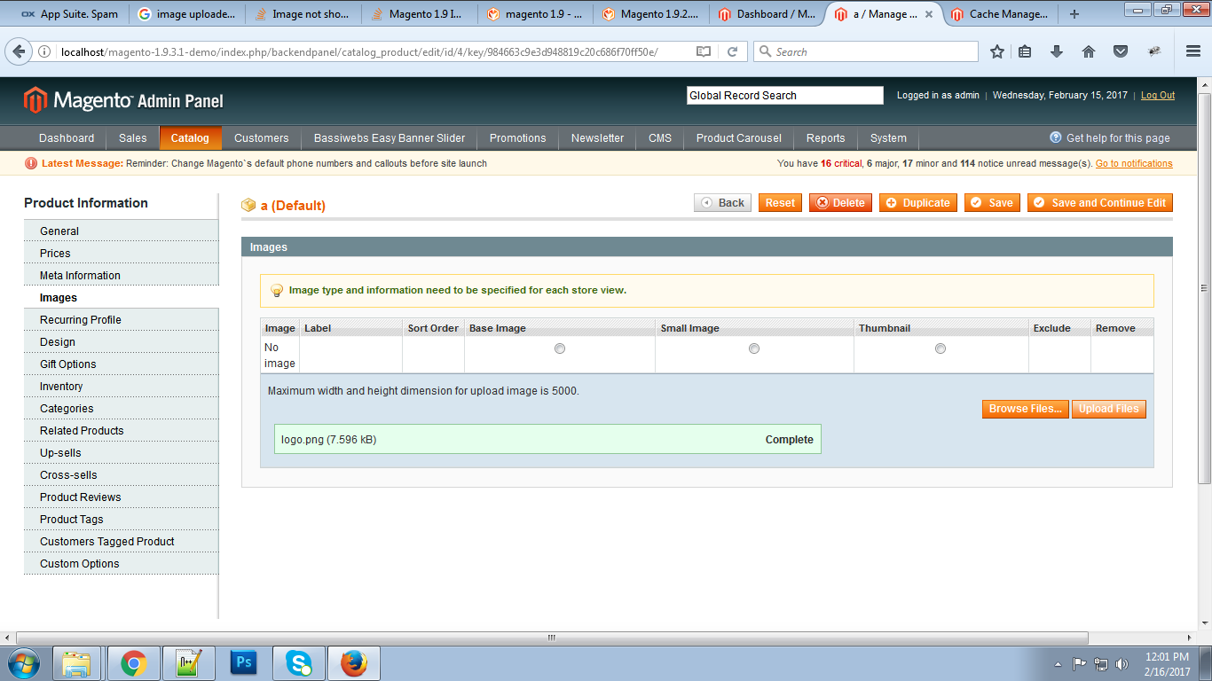 Magento 1 Backend Dashboard (Old/Dated)
