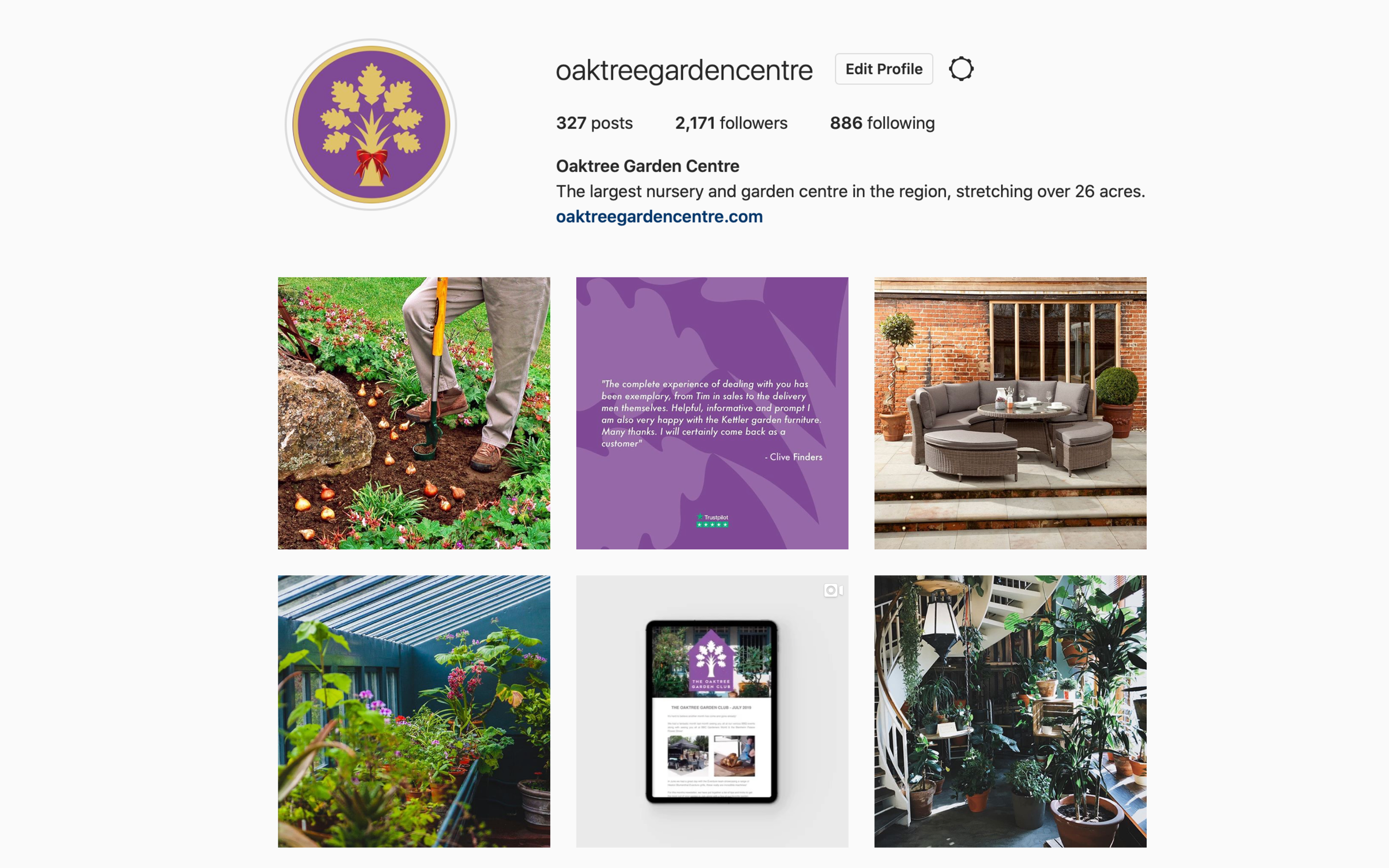 Check out Oaktree on Instagram, instagram.com/oaktreegardencentre