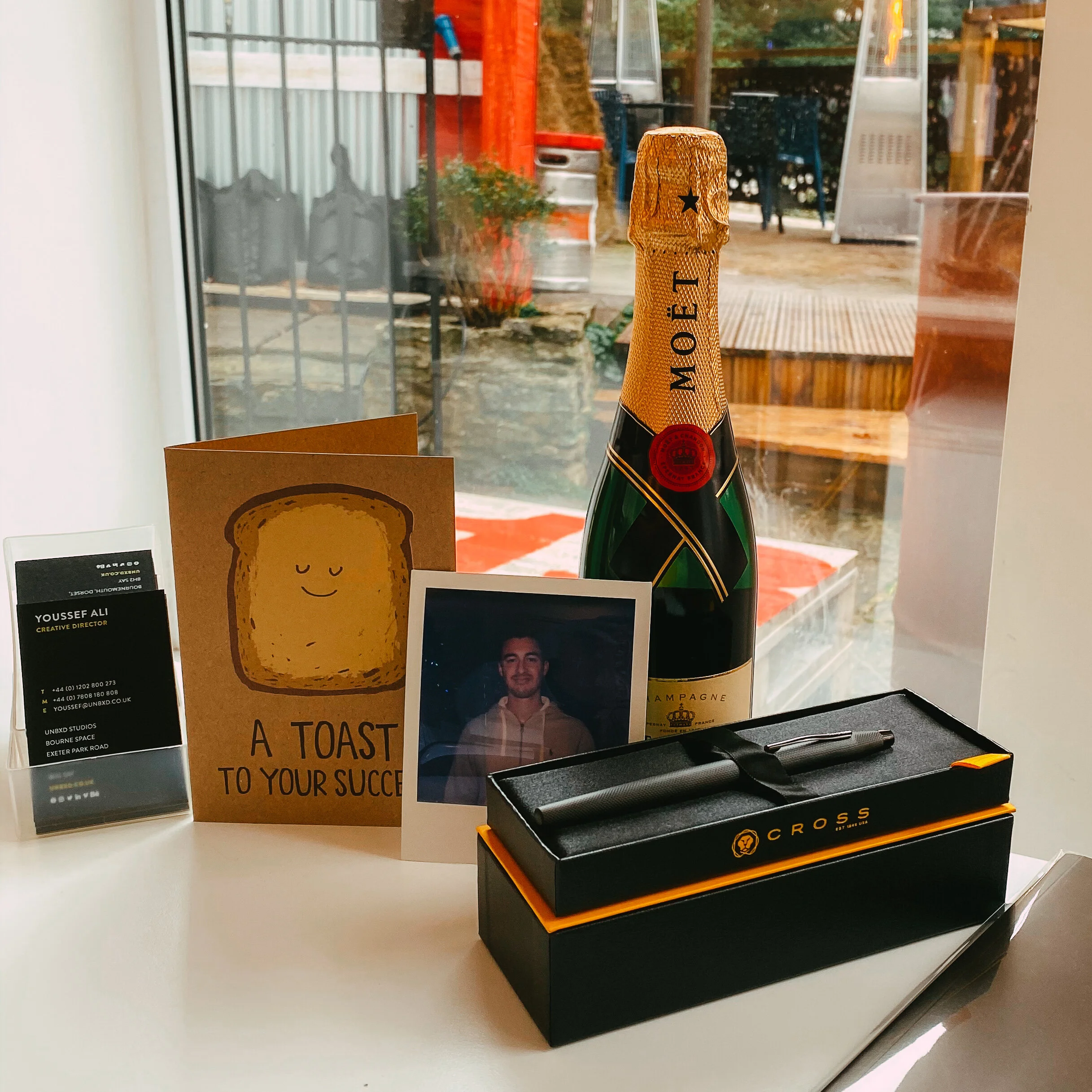 Gift from the team to Youssef