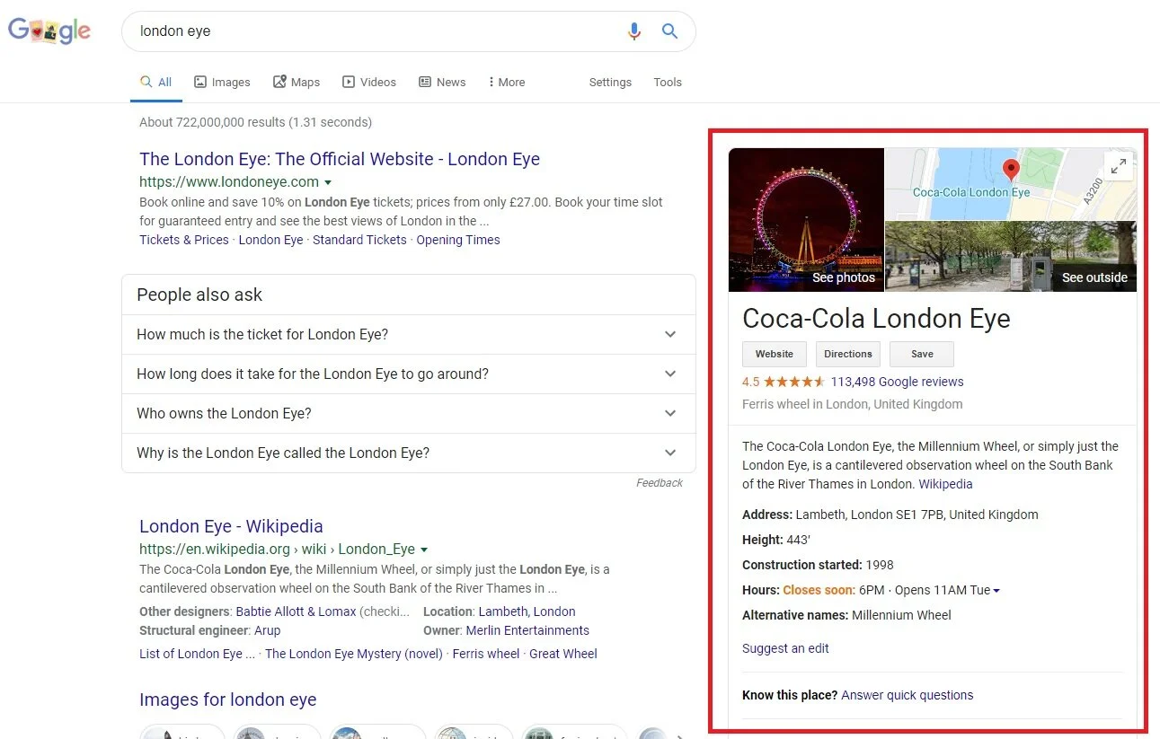 Your Business Appears on the Right