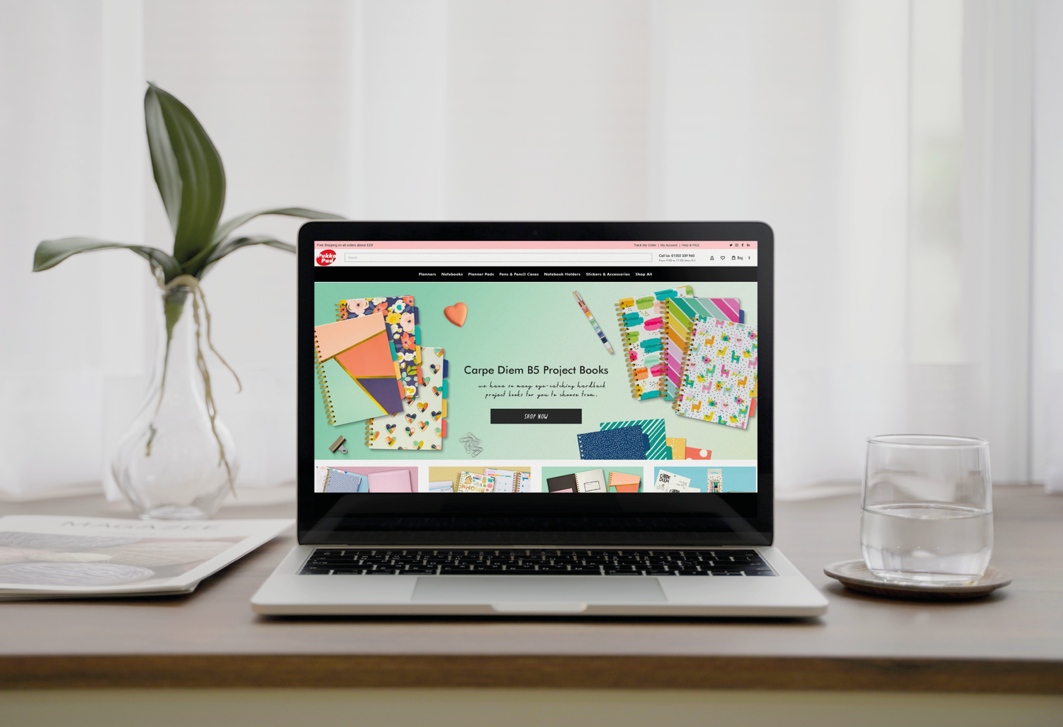 Our Web UI/UX Design for Pukka Pads
