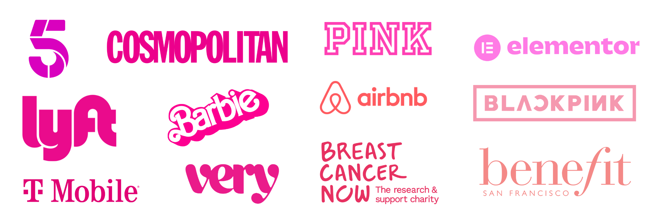    Famous Pink Logos   
