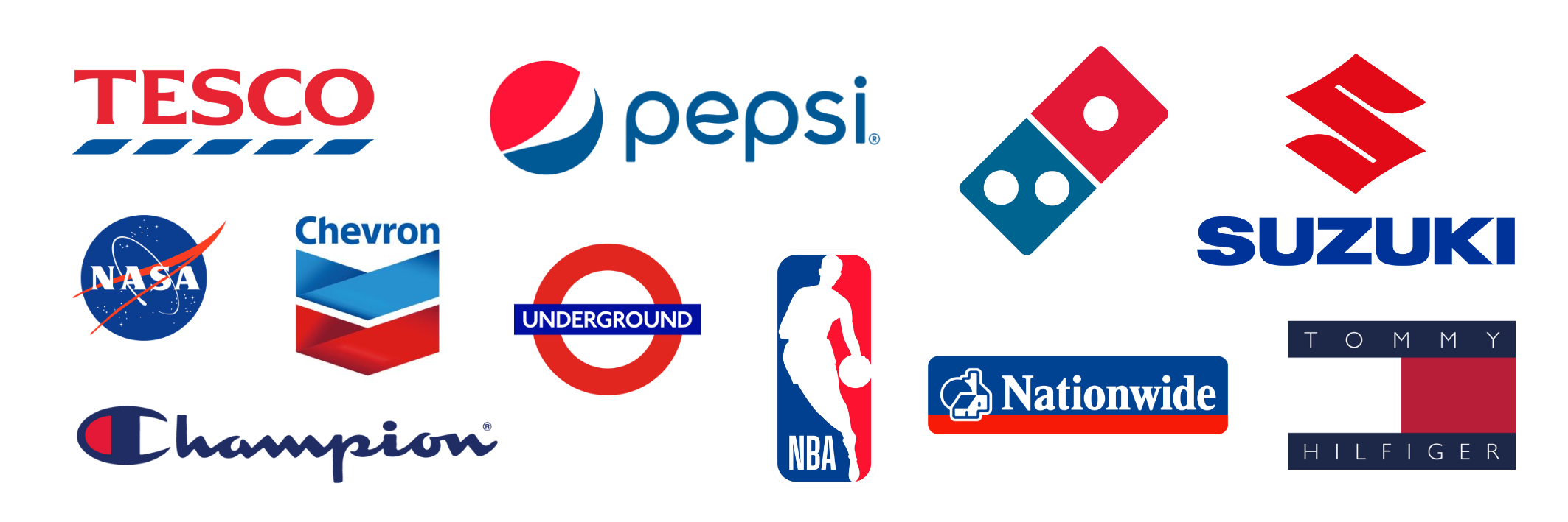   Famous Blue & Red Logos   
