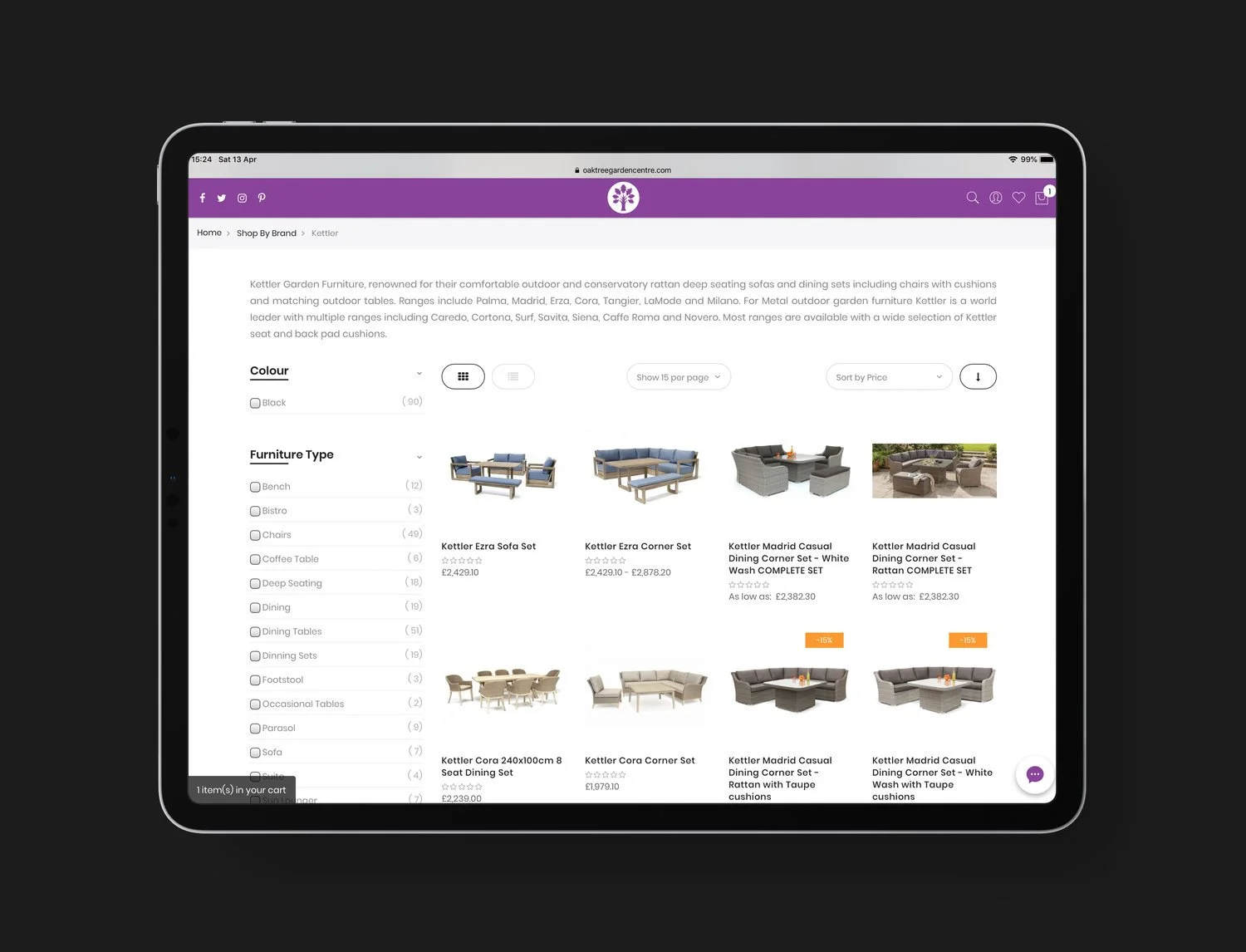 Oaktree Garden Centre e-commerce Story by UNBXD