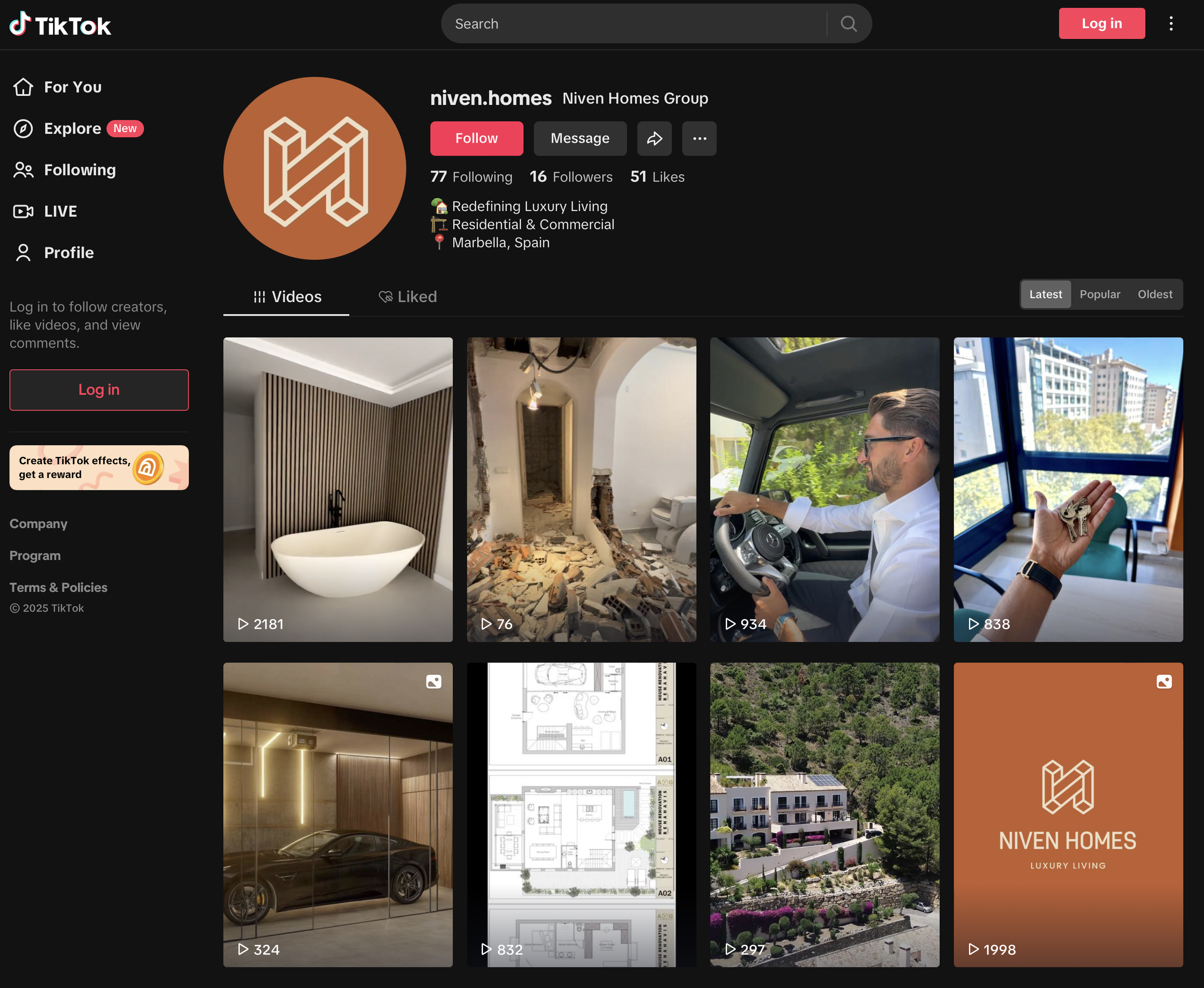 Social Media Marketing & Content Creation |Niven Homes on TikTok
